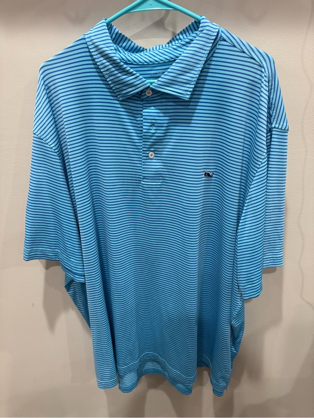 Vineyard Vines Light Blue Striped Polo